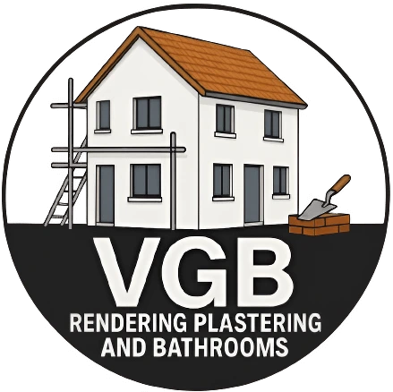 Logo showing a stylized house with stacked bricks beside it, symbolizing home renovations and construction services